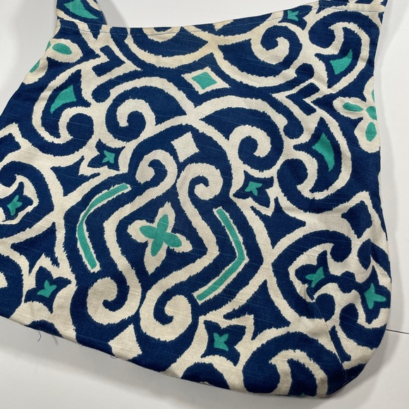 Joey and Me Handbags - Blue White Teal Adjustable Cross Body Shoulder Bag - Picture 2 of 6